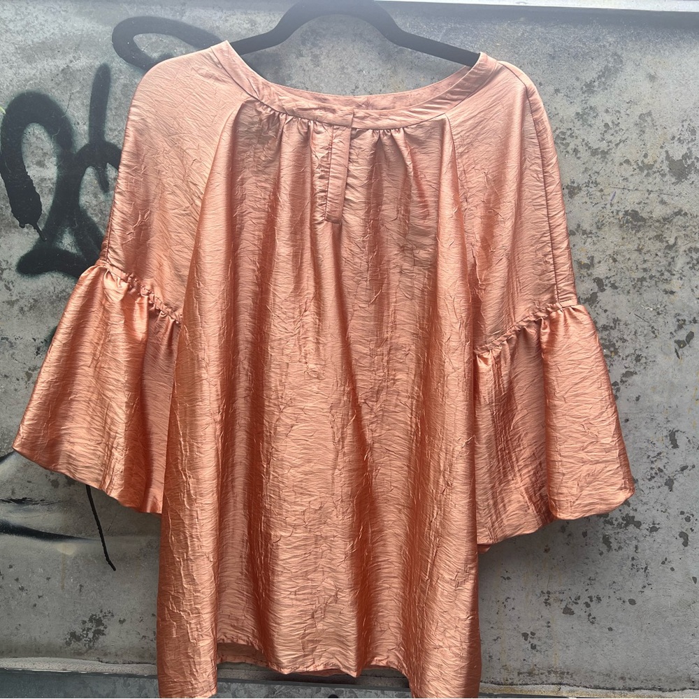 Crinkle Silk Romantic Ruffled Top - Picture 7 of 11